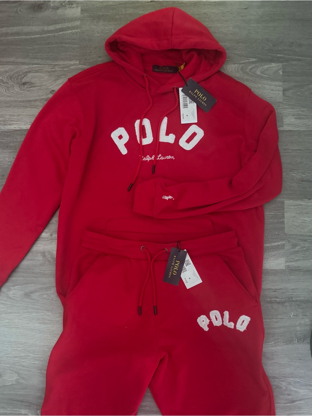 Ralph Lauren Red POLO Hooded Sweatshirt